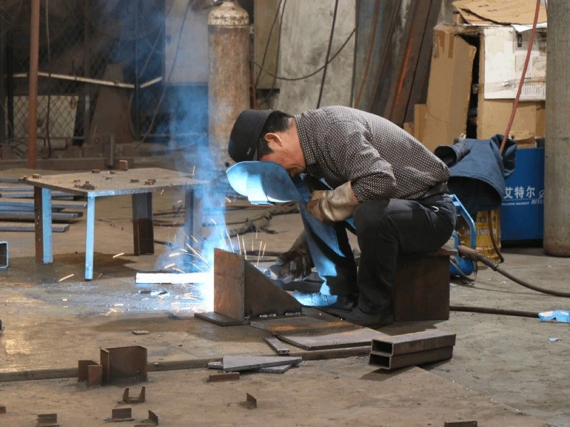 Workshop welding real shot Workshop welding real shot